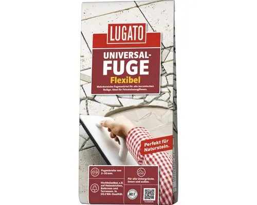 Lugato Fugenmörtel Universal-Fuge Flexibel anthrazit 5 Kg