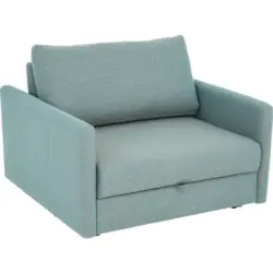 Schlafsessel in Flachgewebe Türkis, Beige