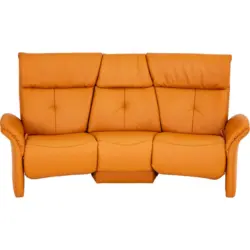 Trapezsofa in Echtleder Gelb