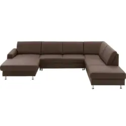 Wohnlandschaft in Echtleder Dunkelbraun