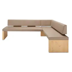 Eckbank 234/160 cm in Grau, Eichefarben