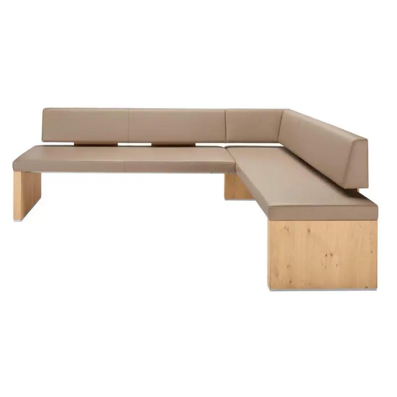 Eckbank 234/160 cm in Grau, Eichefarben