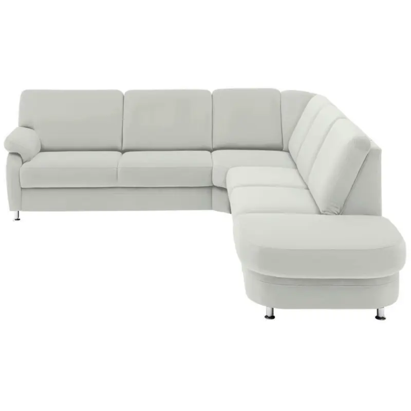 Ecksofa in Flachgewebe Hellgrau