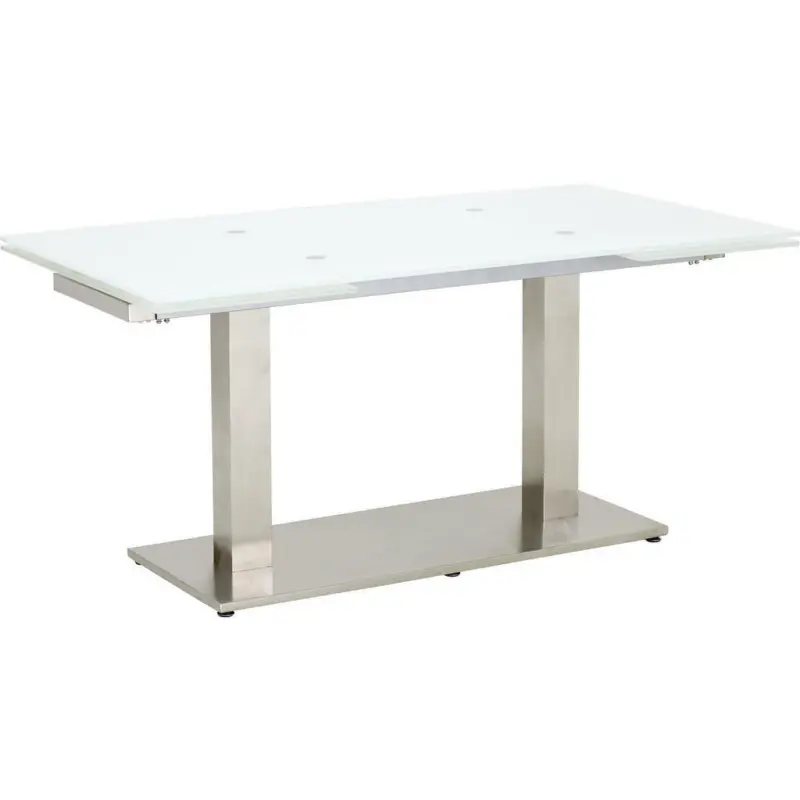 Esstisch in Metall, Glas 160-250/90/76 cm