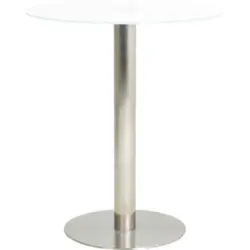 Bartisch in Metall, Glas 90/90/105 cm