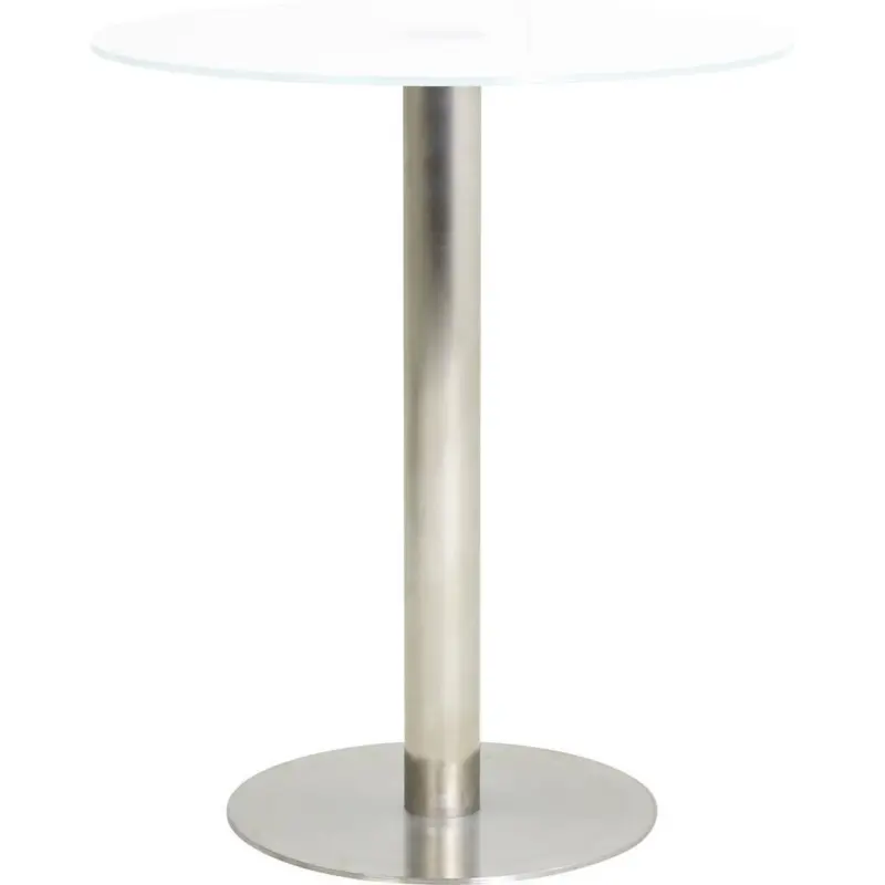 Bartisch in Metall, Glas 90/90/105 cm