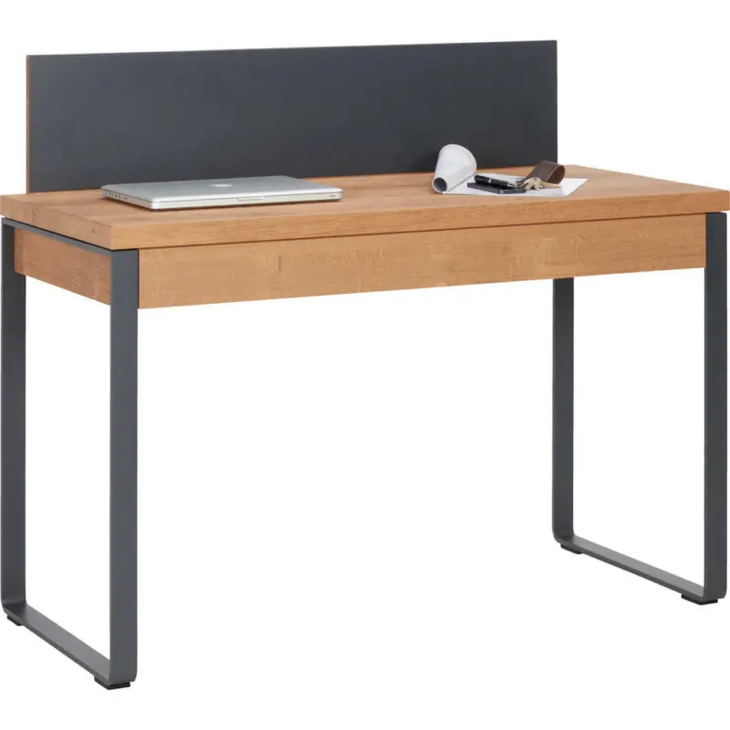 Sekretär 120/55/101 cm in Anthrazit, Eichefarben