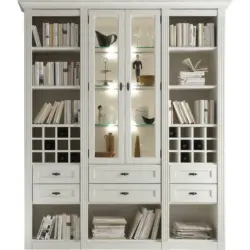 Bücherwand 195/226/46 cm Weiß