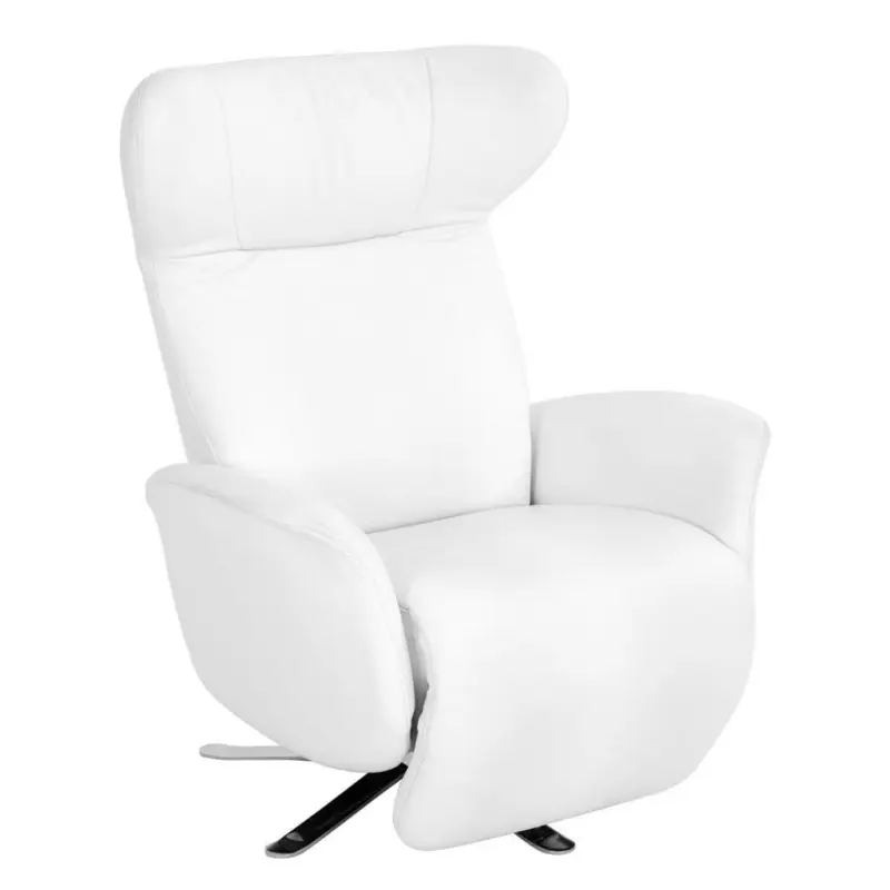 Relaxsessel in Leder Wei&szlig;