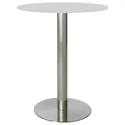 Bartisch in Metall, Glas 115/115/105 cm