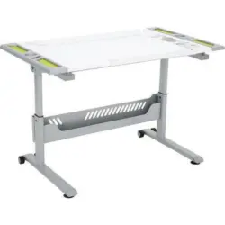 Jugendschreibtisch 120,4/70,4/53-79 cm höhenverstellbar, Kabeldurchlass