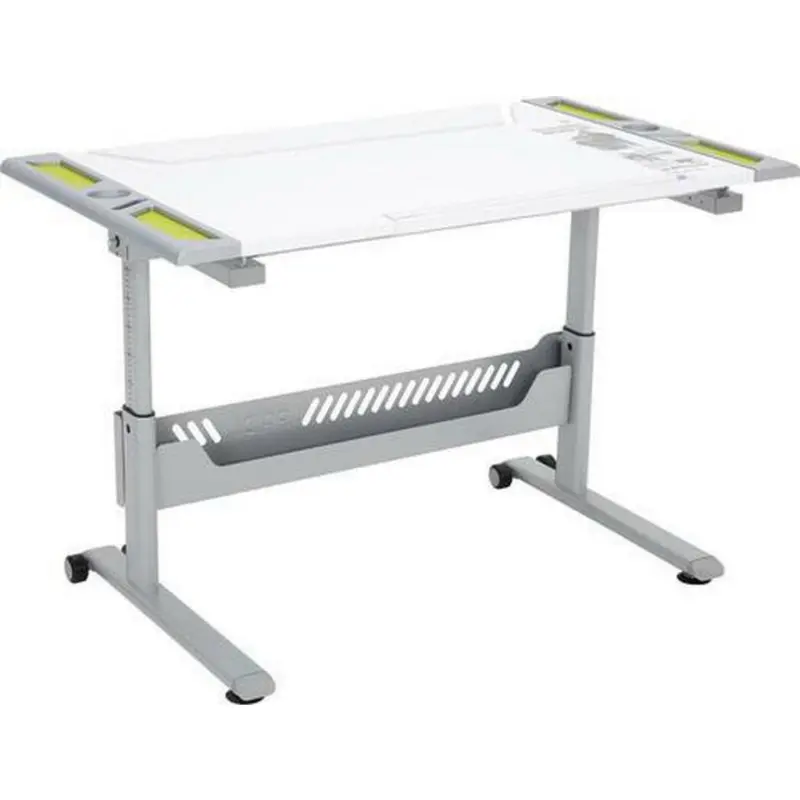 Jugendschreibtisch 120,4/70,4/53-79 cm höhenverstellbar, Kabeldurchlass