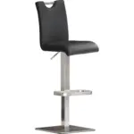 XXXLutz Lauterach - Ihr Möbelhaus bei Bregenz Barhocker in Metall, Leder Schwarz, Edelstahlfarben