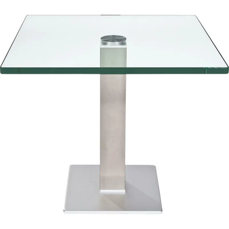 Beistelltisch in Metall, Glas 60/60/51 cm