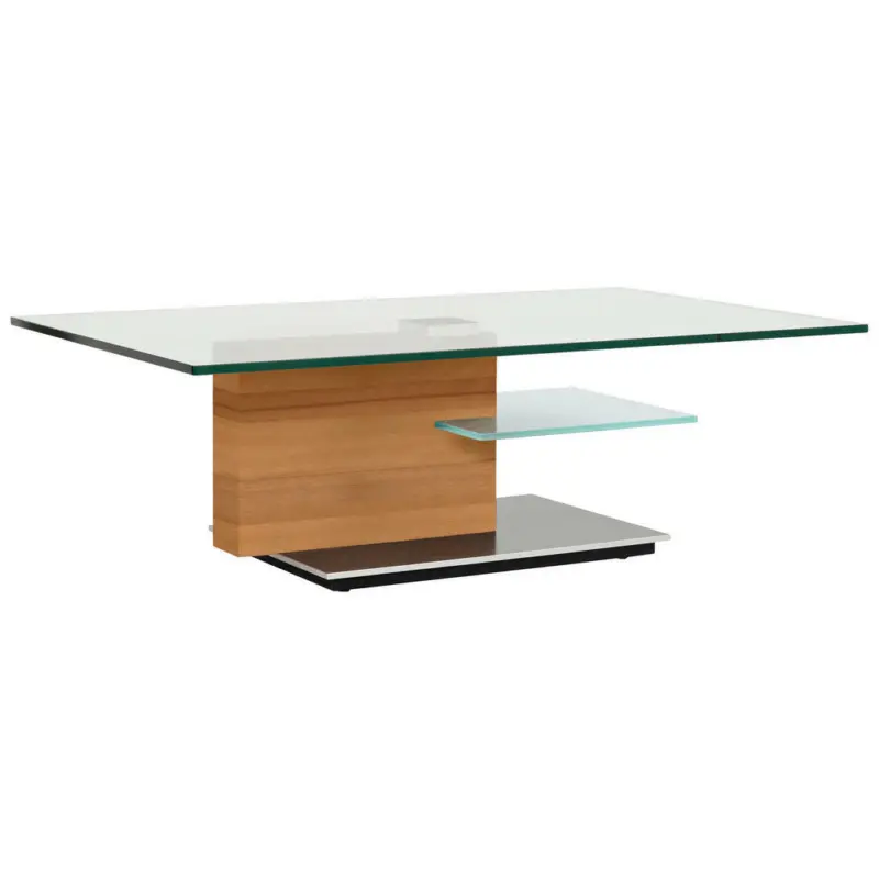 Couchtisch in Holz, Metall, Glas 125/75/40 cm