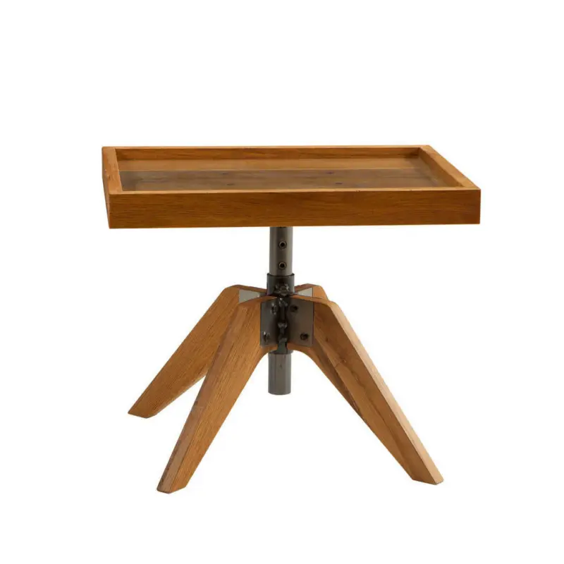 Nachttisch in massiv Wildeiche Eichefarben