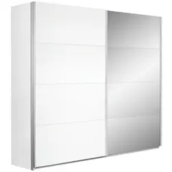 Schwebetürenschrank in Weiß