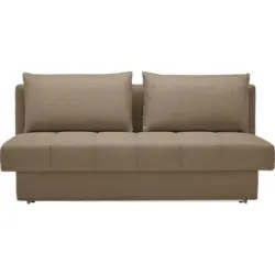 Schlafsofa in Webstoff Braun