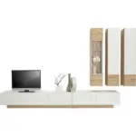 XXXLutz Lauterach - Ihr Möbelhaus bei Bregenz Wohnwand 368/218/54,1 cm in Weiß, Eichefarben