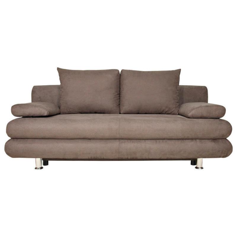 Schlafsofa in Mikrofaser Braun