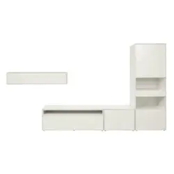 Wohnwand 340/181/45 cm in Weiß