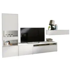 Wohnwand 340/181/45 cm in Weiß