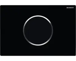 Betätigungsplatte Geberit Sigma 10 HyTronic WC-Steuerung berührungslos Infrarot Netzbetrieb 2-Mengentechnik schwarz/chrom/schwarz