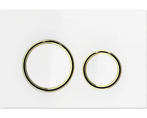 Betätigungsplatte Geberit Sigma 21 2-Mengentechnik weiß/messing