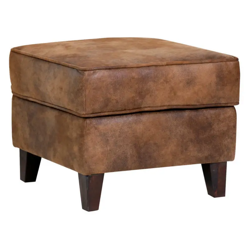 Hocker in Textil Dunkelbraun