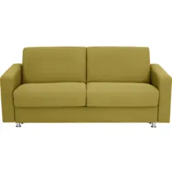 Schlafsofa in Flachgewebe Gelb