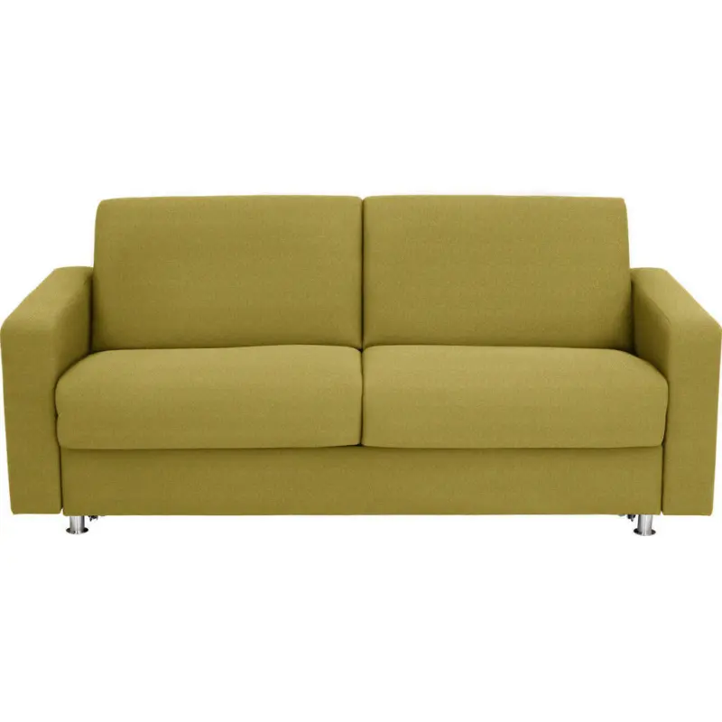 Schlafsofa in Flachgewebe Gelb