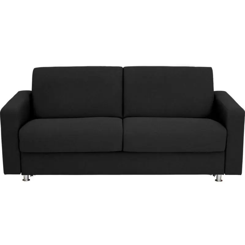 Schlafsofa in Flachgewebe Schwarz