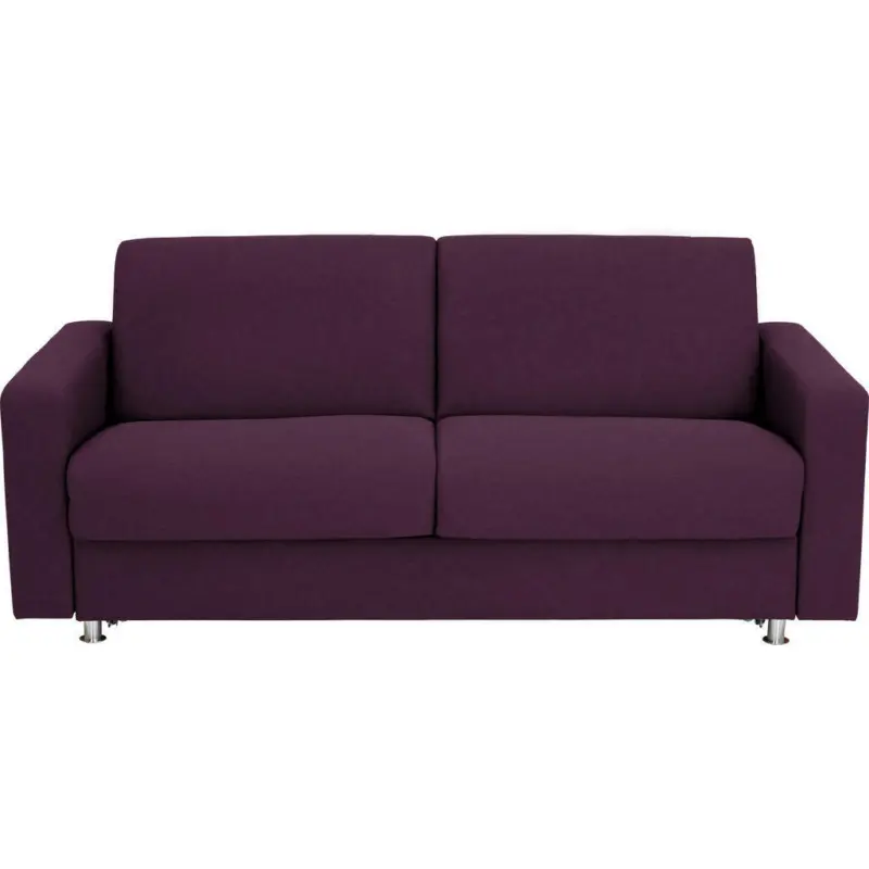 Schlafsofa in Flachgewebe Aubergine
