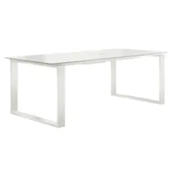 Esstisch in Metall, Glas 180/100/75 cm