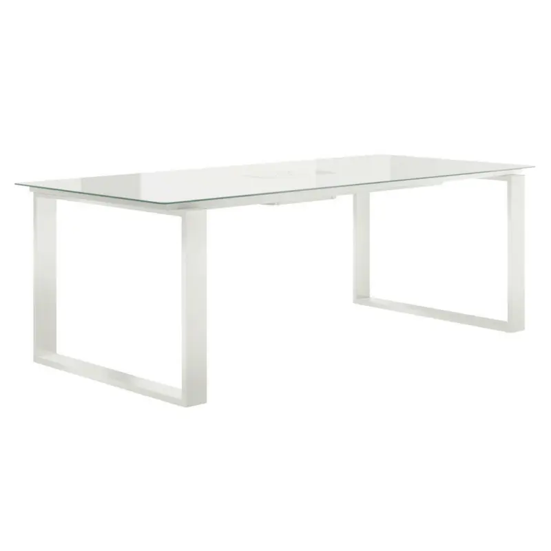 Esstisch in Metall, Glas 180/100/75 cm