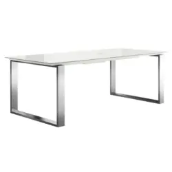 Esstisch in Metall, Glas 180/100/75 cm