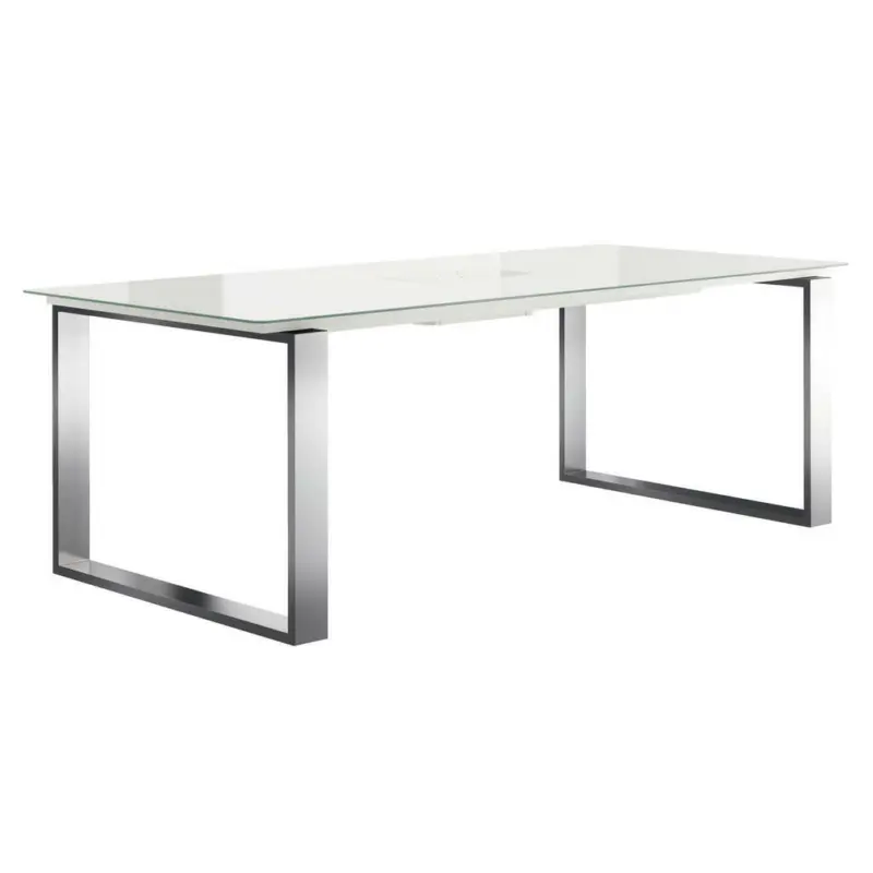 Esstisch in Metall, Glas 180/100/75 cm