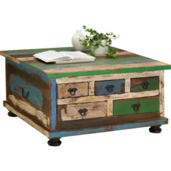 Couchtisch in Holz, Holzwerkstoff 88/88/47 cm