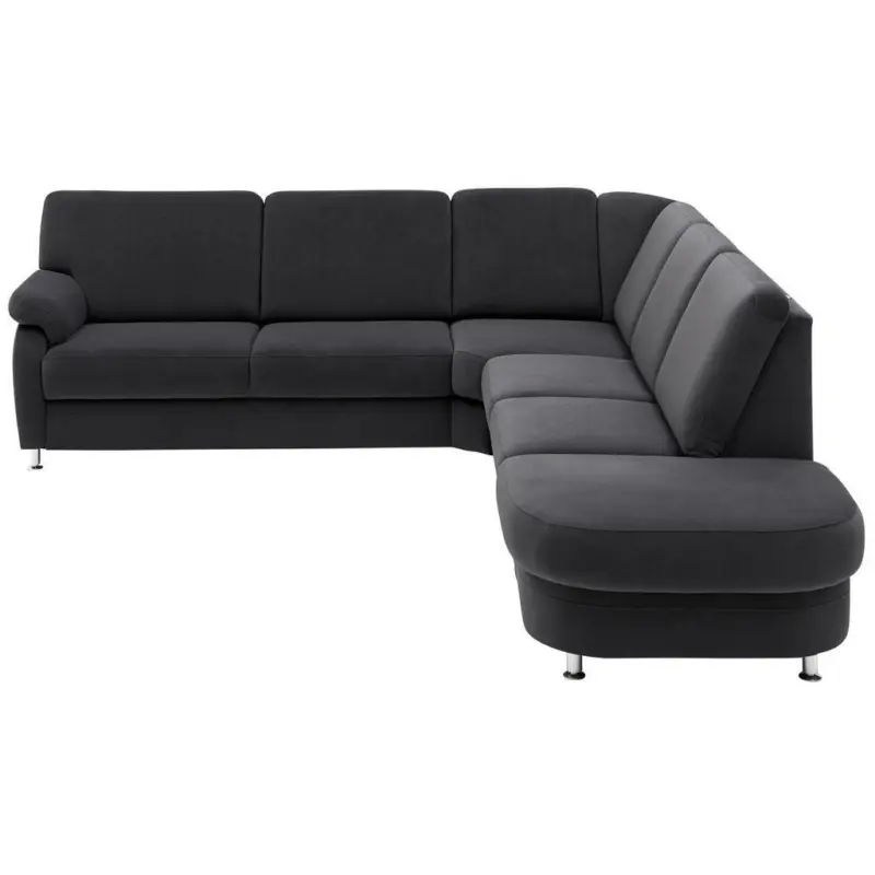 Ecksofa in Flachgewebe Anthrazit