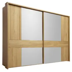 Schwebetürenschrank in Eichefarben