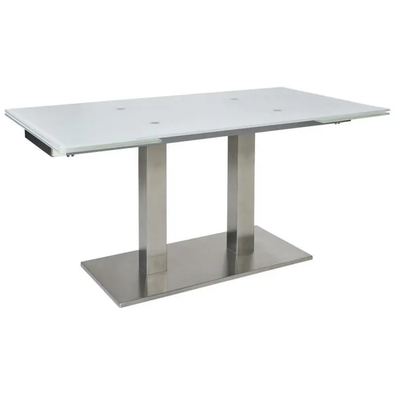 Esstisch in Metall, Glas 120-180/80/77 cm
