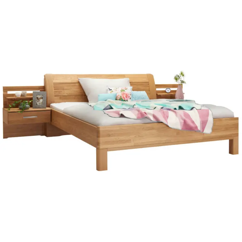 Bettanlage 180/200 cm in Eichefarben