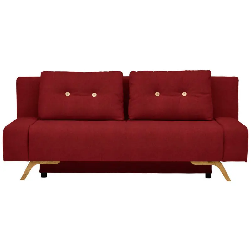 Schlafsofa in Webstoff Rot
