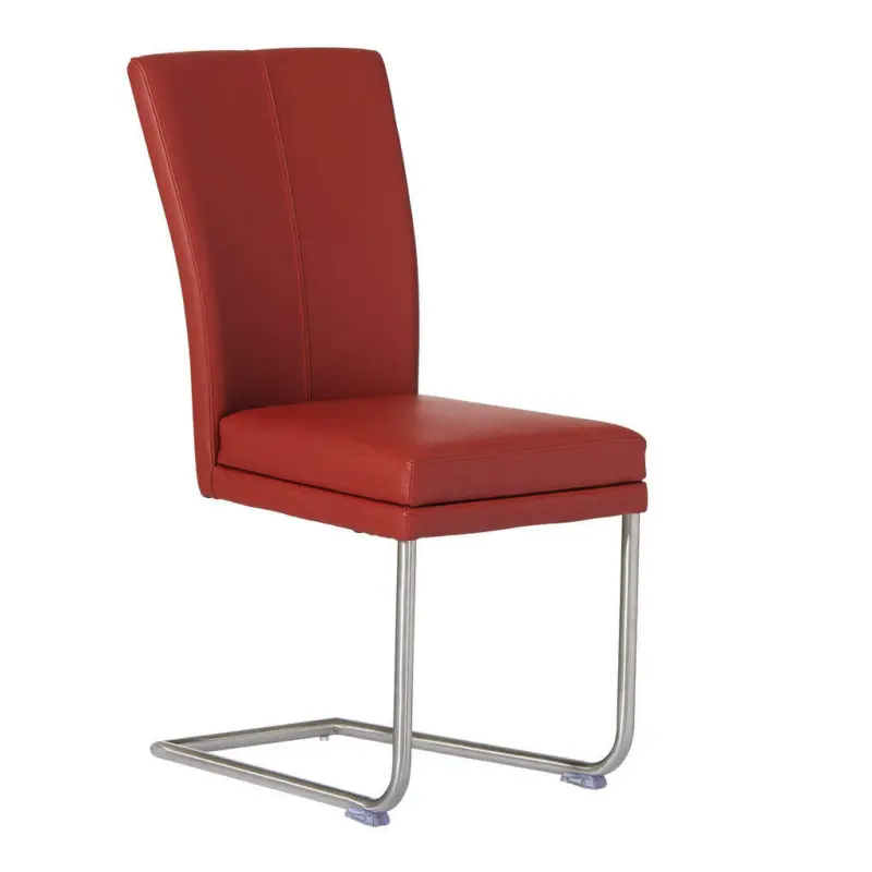 Schwingstuhl in Edelstahl Echtleder pigmentiert