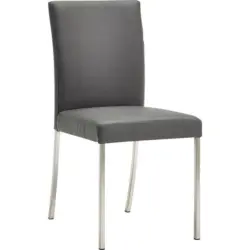 Stuhl in Edelstahl Echtleder pigmentiert