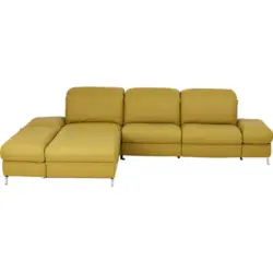 Ecksofa in Echtleder Grün