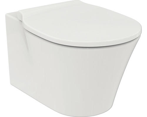 Wandtiefspülklosett-Set Ideal Standard Connect Air Aquablade K876801 spülrandlos weiß mit WC-Sitz