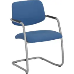 Besucherstuhl in Blau, Grau, Schwarz