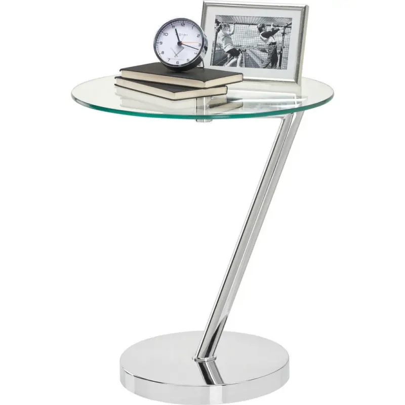 Beistelltisch in Metall, Glas 45/45/52 cm