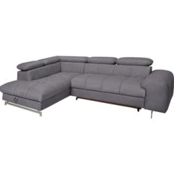 Ecksofa in Flachgewebe Grau